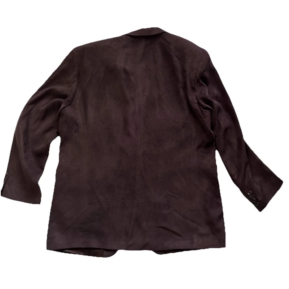 Vintage '98 Ralph‎ Ralph Lauren Brown Coat Blazer Made In Canada 70% Viscose 48L